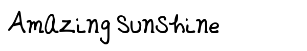 Шрифт Amazing Sunshine