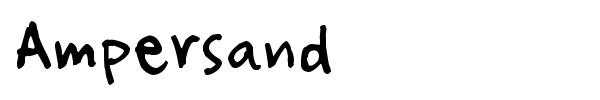 Шрифт Ampersand