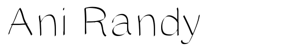 Шрифт Ani Randy