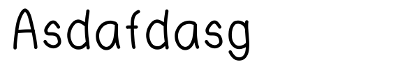 Asdafdasg font preview