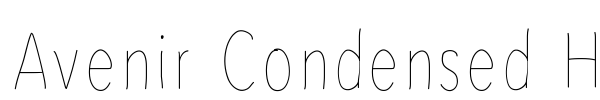 Шрифт Avenir Condensed Hand