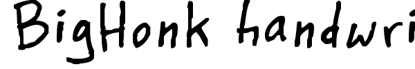 Шрифт BigHonk handwriting
