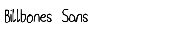 Шрифт Billbones Sans