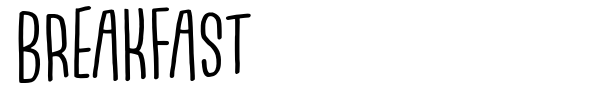 Шрифт Breakfast