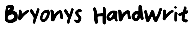 Шрифт Bryonys Handwriting Bold