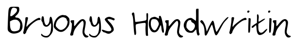 Шрифт Bryonys Handwriting Thin