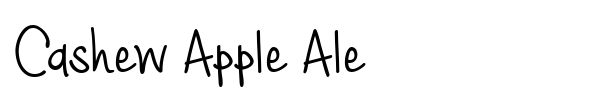 Шрифт Cashew Apple Ale