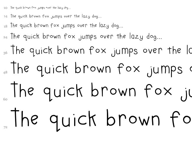 Charlee Doodles font waterfall