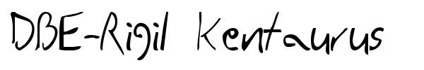 Шрифт DBE-Rigil Kentaurus