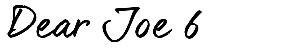 Шрифт Dear Joe 6