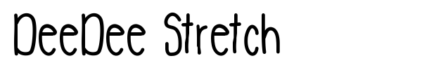 DeeDee Stretch font preview