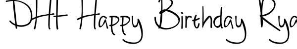 Шрифт DHF Happy Birthday Ryan