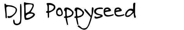 Шрифт DJB Poppyseed