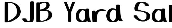 Шрифт DJB Yard Sale Marker