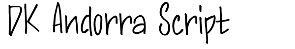 Шрифт DK Andorra Script