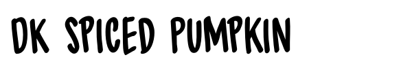 Шрифт DK Spiced Pumpkin