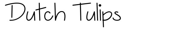 Шрифт Dutch Tulips