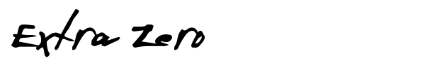 Extra Zero font preview