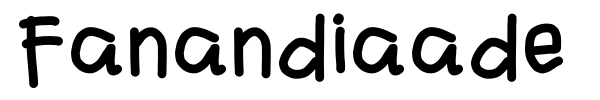 Шрифт Fanandiaade