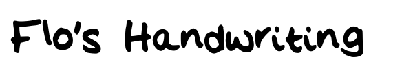 Flo's Handwriting font preview