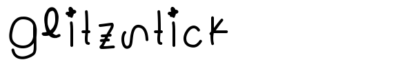 Glitzstick font preview
