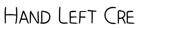 Шрифт Hand Left Cre