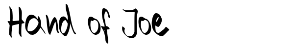 Шрифт Hand of Joe