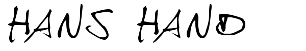 Шрифт Hans Hand
