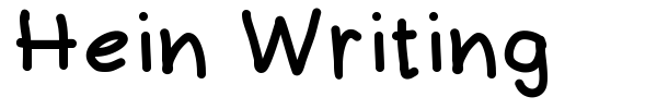 Hein Writing font preview