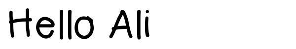 Шрифт Hello Ali