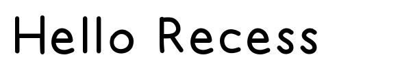 Шрифт Hello Recess