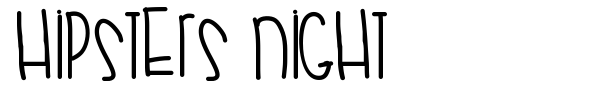 Hipsters Night font preview