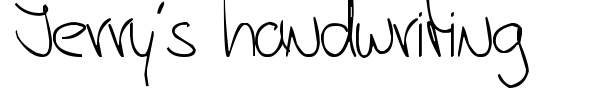 Шрифт Jerry's handwriting