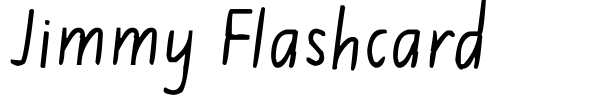 Шрифт Jimmy Flashcard