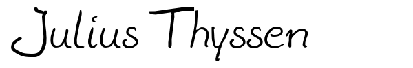 Julius Thyssen font preview
