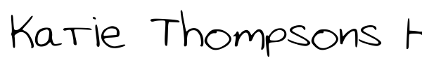 Шрифт Katie Thompsons Handwriting