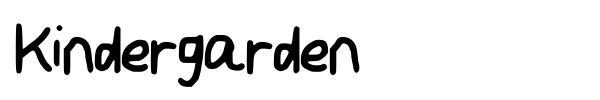 Шрифт Kindergarden