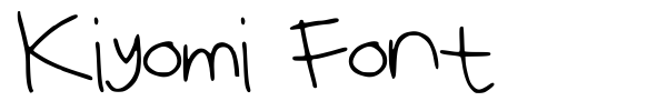 Kiyomi Font font preview
