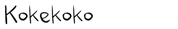Шрифт Kokekoko
