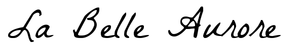 Шрифт La Belle Aurore