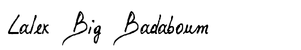 Lalex Big Badaboum font preview