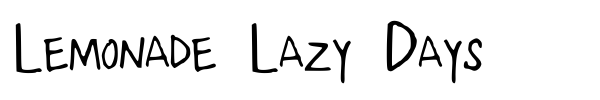 Шрифт Lemonade Lazy Days