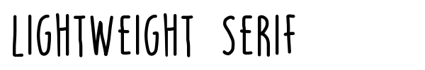 Шрифт Lightweight Serif