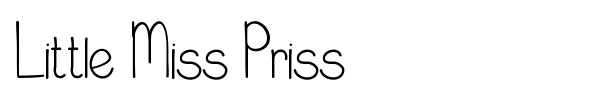 Little Miss Priss font preview