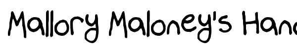 Шрифт Mallory Maloney's Handwriting
