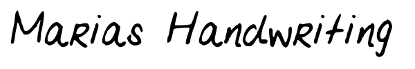 Шрифт Marias Handwriting