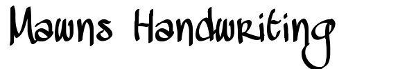 Mawns Handwriting font preview