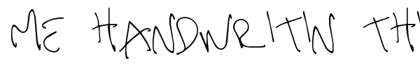 Шрифт Me Handwritin Thin