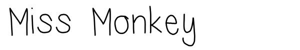 Шрифт Miss Monkey
