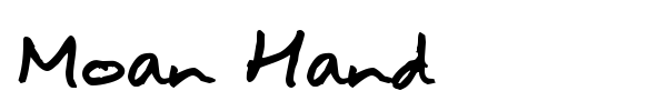 Шрифт Moan Hand